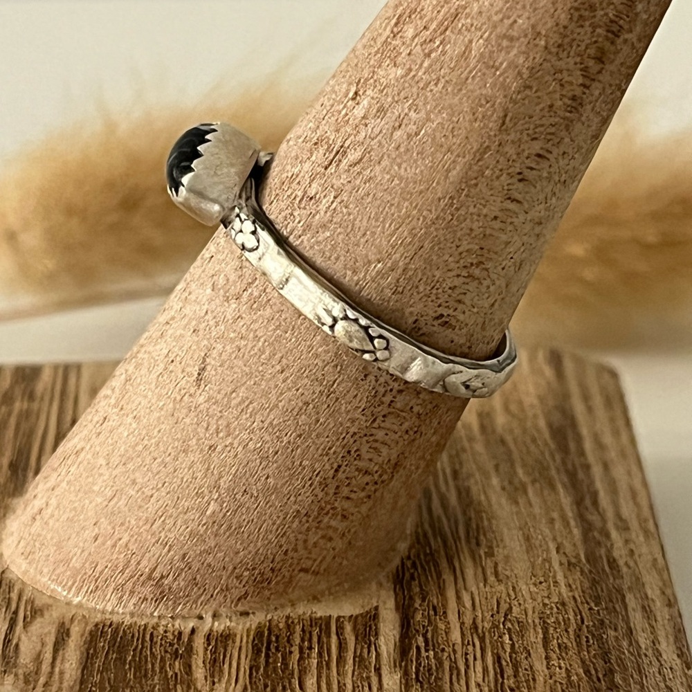 Solid 925 Sterling Silver Matte Finish White Buff… - image 2